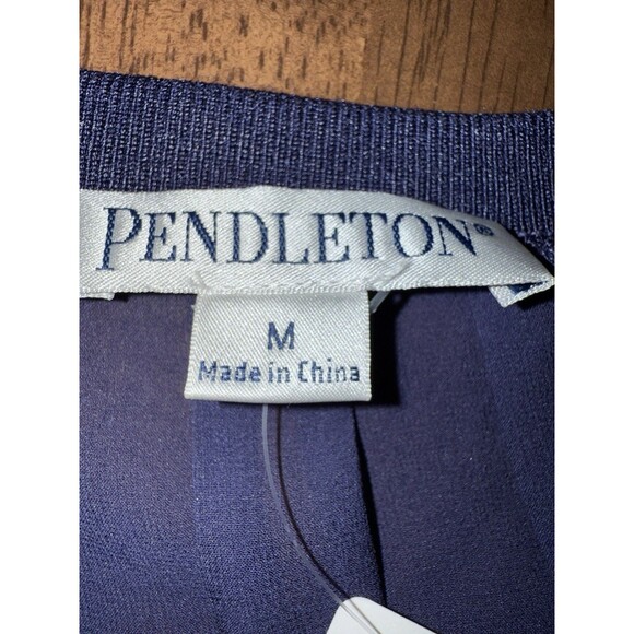 Luxury Silk Sheer Back Cardigan Navy Blue M Quiet Luxury Pendleton Chic. NWT - Picture 7 of 10